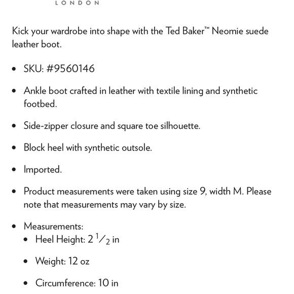 Ted Baker Neomie suede bootie. Sz.8 - Picture 3 of 7
